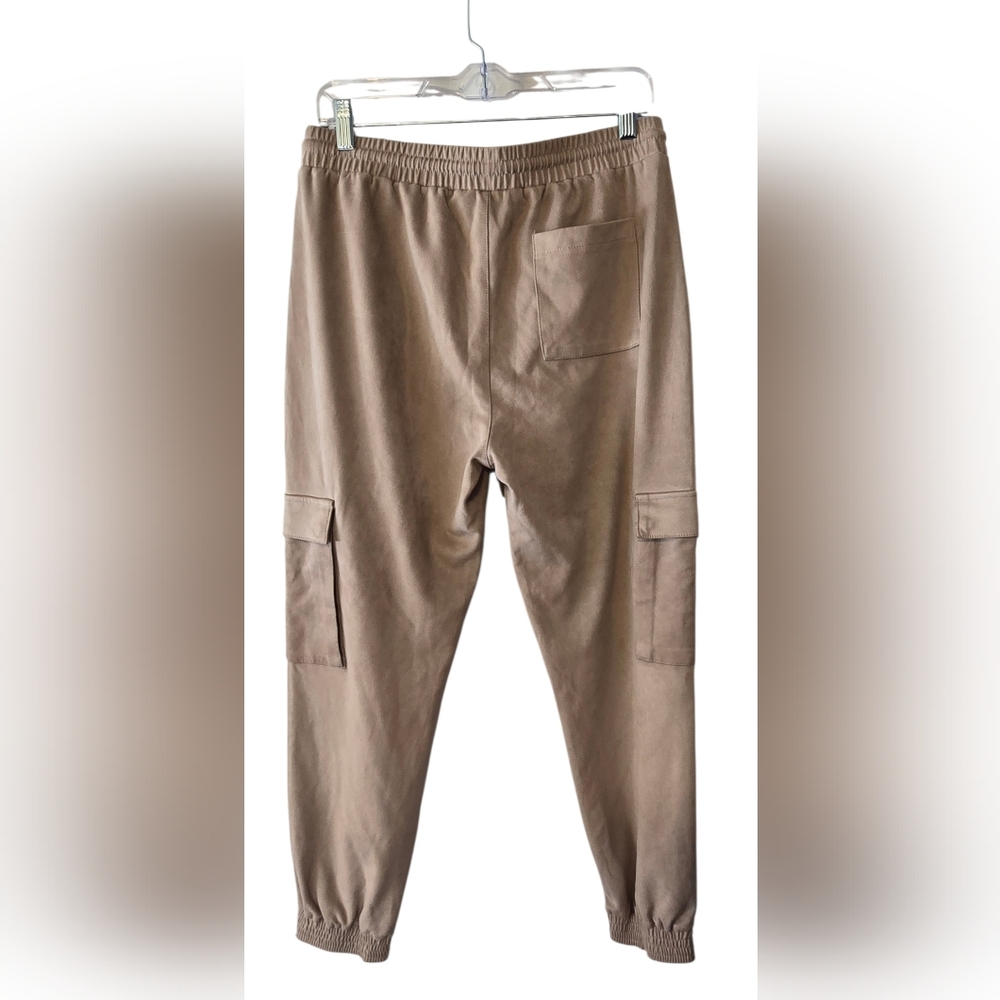 Truth By Republic Suede Stylish Women's Tan Joggers Size M - Picture 5 of 5